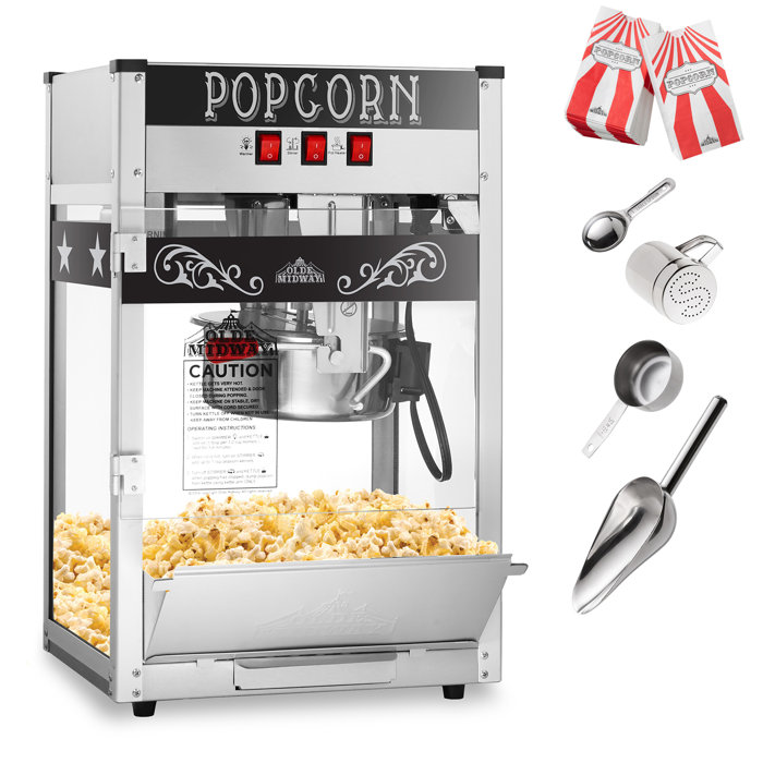 Olde Midway Commercial Tabletop Popcorn Machine Wayfair